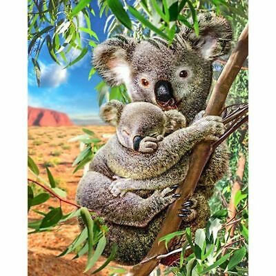 50X70CM Familia Koala 5D Hágalo Usted Mismo Diamante Pintura Hogar Pared Decoración Taladro Completo • 5.47€