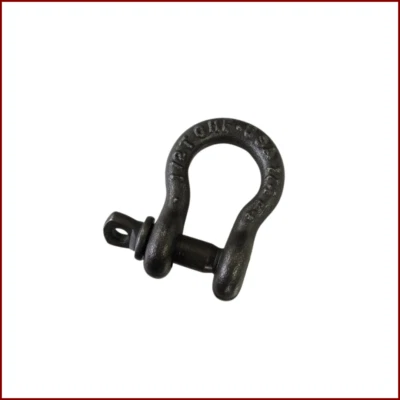 LAUREOLA INDUSTRIES 1/4" Load Rated Screw Pin Anchor Shackle, Black Oxide- USA