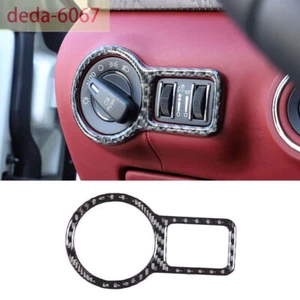 Carbon Fiber For Maserati Ghibli Quattroporte 14-22 Headlight Switch Button Trim - Picture 1 of 12
