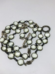 Michael Dawkins 925 Sterling Silver Limon Quartz Briolette Toggle Necklace 27"