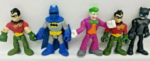 Batman Imaginext Figure Of 5 Lot DC Super Friend Catwoman, Batman, Joker, Robin2 - Picture 1 of 5