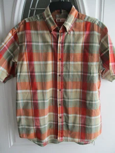 Faded Glory Originals Shirt Men's M 30/40 Button up Short Sleeve Plaid Shirt EUC - Picture 1 of 3