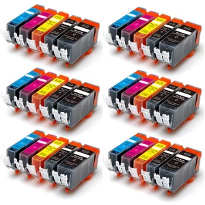 30 PK New Ink Set + Chip for PGI-5BK CLI-8 Canon MP500 MP530 MP600 MP610 MP800 - Picture 1 of 6