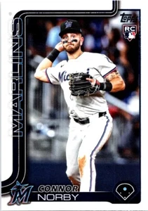 Serie 1 Topps 2025 - Connor Norby Miami Marlins #132 (RC) - Imagen 1 de 2