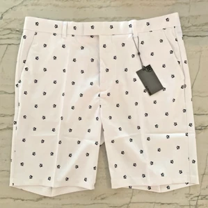 G/Fore Uomo Mini G's Pantaloncini da Golf Tecnici Leggeri - Biancaneve Taglia 38 - Foto 1 di 9