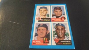 1992 Topps Bazooka Archives Quadracard #14 Jackie Robinson - Brooklyn Dodgers EX