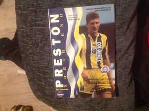 PRESTON NORTH END V WIGAN ATHLETIC 15 APR 95 DIV 3 PROGRAMME - Picture 1 of 2