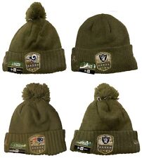 NFL Raiders Rams Packers New Era Knit Pom Beanie Hat Cap w/ Fur or Fleece inside