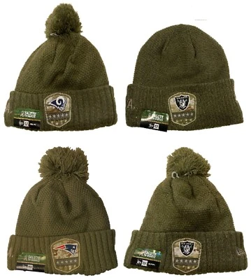 NFL рейдеры Rams Packers новая эра вязаный помпон Beanie шляпа крышка с мехом или флисом внутри - Изображение 1 из 4