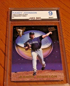 RANDY JOHNSON Insert---1993 FLEER ULTRA--STRIKEOUT KING---MINT 9***MARINERS - Picture 1 of 2