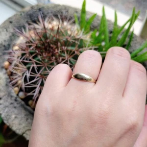 Handmade 10K Solid Gold Simple Classic Baguette Shaped Ring Band, size 5.25 - Picture 1 of 8