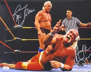 Hulk Hogan & Ric Flair Dual Signed Autographed 11x14 Photo JSA Authenticated 2 - Picture 1 of 2