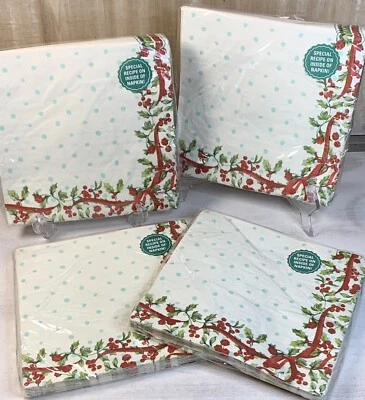 4 paquetes de servilletas de papel navideñas para mujer pionera muérdago 20 unidades cada día festivo Foto 1 de 3
