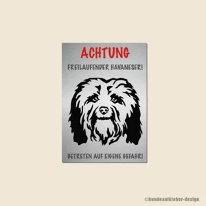 Señal de advertencia habanera perros 20x30 cm | Señal para perros resistente a la intemperie | 71WS - Imagen 1 de 2