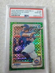 2020 Bowman Chrome X Francisco Alvarez PSA 10 4/31