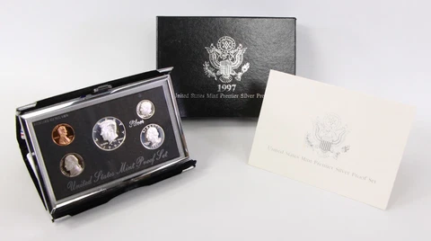 1997 U.S. Mint Premier Silver Proof Set with COA Cover