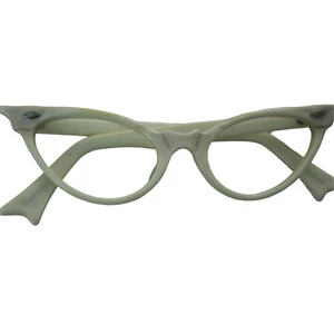 True Vintage White/Ivory Acetate Cat Eyeglasses Women's Optical 1950s - Picture 1 of 6