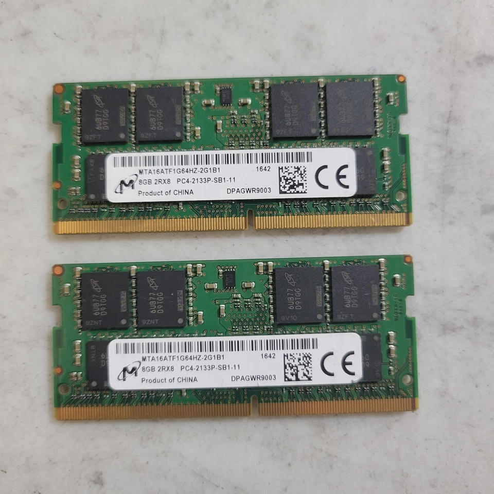 Micron 8GB 2RX8 PC4-2133P lote de 2 Foto 1 de 1