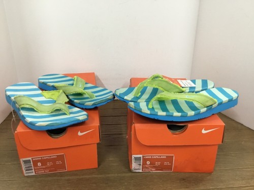 Nike sandalo flip flop donna Capillano stile #318232 741 blu verde "vintage"