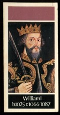Tobacco Card, Carreras, Black Cat, KINGS & QUEENS OF ENGLAND, 1977, William I,#1
