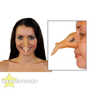 WITCH NOSE WART HALLOWEEN FANCY DRESS ACCESSORY FAKE WITCHES NOSE ON ELASTIC - Picture 1 of 6