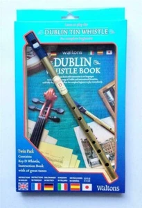PAQUETE DE REGALO SILBATO WHISTLE WHISTLE Waltons D Folk Irish o Dublin con CD y libro. - Imagen 1 de 2