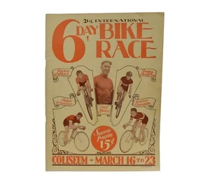 Programma Vintage Chicago Stadium Magazine 6 Giorni Corsa Bici 1929 - Foto 1 di 5