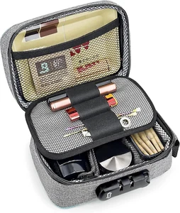 Geruchsdichte Tasche mit Zahlenschloss Tabakpfeife Beutel Tasche Datei Organizer Etui - Bild 1 von 12