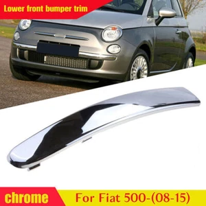 RH Right Side Chrome Front Bumper Upper Grill Moulding Trim For Fiat 500 2007-15 - Picture 1 of 6