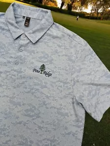 Camisa Polo Adidas Golf Azul Camuflaje Logo Pine Ridge - L - Imagen 1 de 10