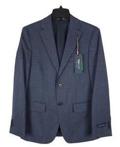 Tommy Hilfiger Men's Modern-Fit Stretch Sport Coat Blue/Brown Check 36S NWT - Picture 1 of 5