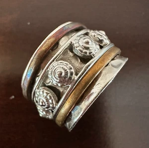 Sterling Silver 925 Spinner Ring or Fidget Ring Size 7.5-8? - Picture 1 of 8