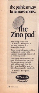 Dr. Scholl's Zino Pad "The Painless Way to Remove Corns" Vintage Print Ad 1968 - Picture 1 of 4