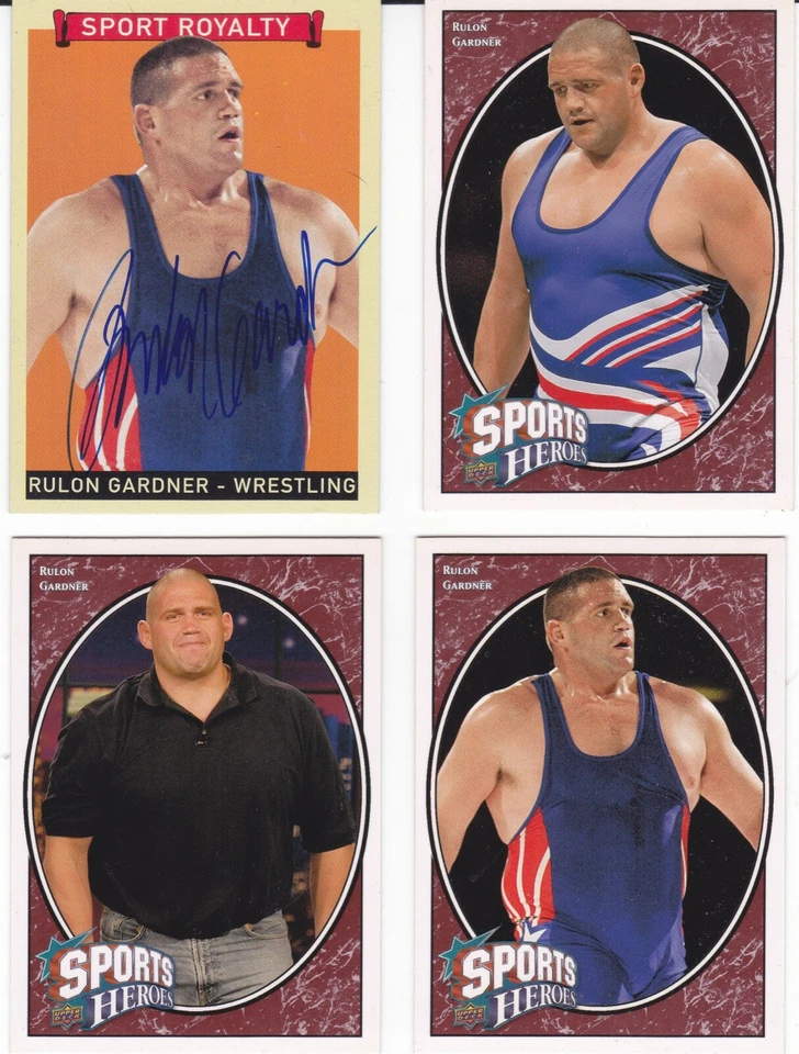RULON GARDNER - 2008 Upper Deck Goudey Sports Royalty Autograph Card Lot (4) - Image 1 of 4