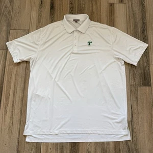 Tulane Green Wave Peter Millar Summer Comfort White Polo Golf Shirt Size XXL - Picture 1 of 9