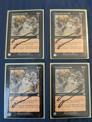 4x Signed Haunted Crossroads MP Artist Carl Critchlow MTG Magic the Gathering - Image 1 of 3