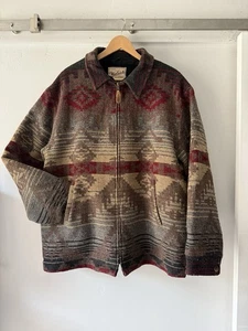 Vintage Woolrich Navajo Sherpa Lined Jacket Men's XL - Picture 1 of 7