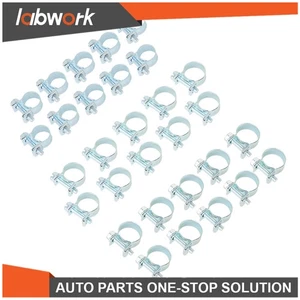 Labwork Fuel Injection Hose Clamp Auto Fuel Clamps 30 Pack 1/4" 5/16" 3/8" - Picture 1 of 17