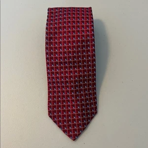 Ermenegildo Zegna Krawatte 100% Seide rot gemustert - Bild 1 von 6