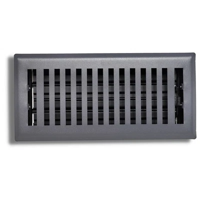 Registro de piso de diseño contemporáneo 4” x 10” en acabado gris granito - Foto 1 de 4