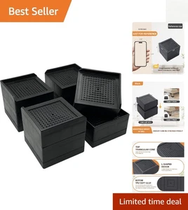 Platzsparende Möbelerhöhungen - 3 Zoll Schwerlast verstellbare Aufzüge (4er Pack) - Bild 1 von 9