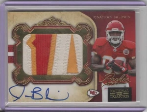 National Treasures Rookie Auto Material Gold #335 2011 Jonathan Baldwin 07/49 - Imagen 1 de 2