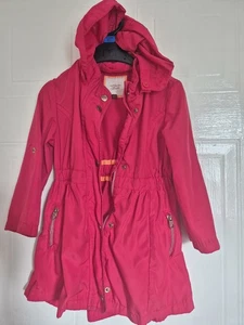 Girls Ted Baker Lined Red Lightweight Coat Rain Mac Jacket Age 3-4 Years - Picture 1 of 4