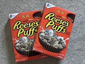 KAWS X Reeses Puffs Cereal Lot Of 2 REGULAR Size NIB - Picture 1 of 2