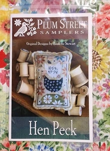 Plum Street Samplers HEN PECK Cross Stitch Pattern Chart - Picture 1 of 2