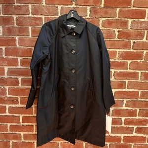 Jane Post $695 Iconic Princess Rain Slicker jacket black womens large NWT - Picture 1 of 8