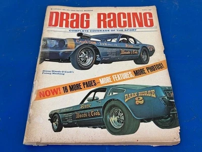 Revista de carreras de arrastre Drag Racing 1967 de colección NHRA AHRA STONE WOODS SWINGLE IVO Foto 1 de 4
