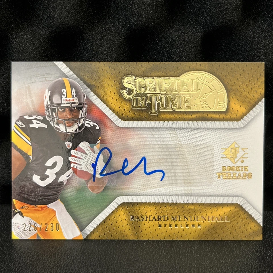 2008 SP Rookie Threads Scripted In Time Rashard Mendenhall #ST-RM /230 Auto RC - Image 1 of 2