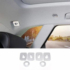 For Audi Q5 2018-2023 ABS Matte Silver Roof Hook Reading Light Cover Decoration - Picture 1 of 7