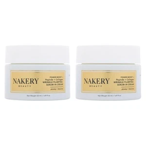 Nakery Beauty 2 Pack Power Boost Peptide Collagen Serum In Cream Wrinkle New - Picture 1 of 9